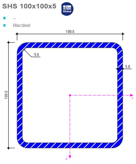 shs 100x100x5 unit weight